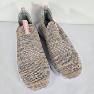 Topstatic Women's Size 7 Beige Pink Gray Slip On Slippers With Box